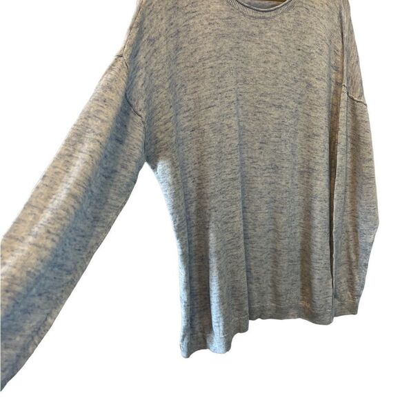 JOE FRESH Light Heather Blue Tight Knit Boat Neck Loose Fit Longer Sweater XL - Picture 3 of 9